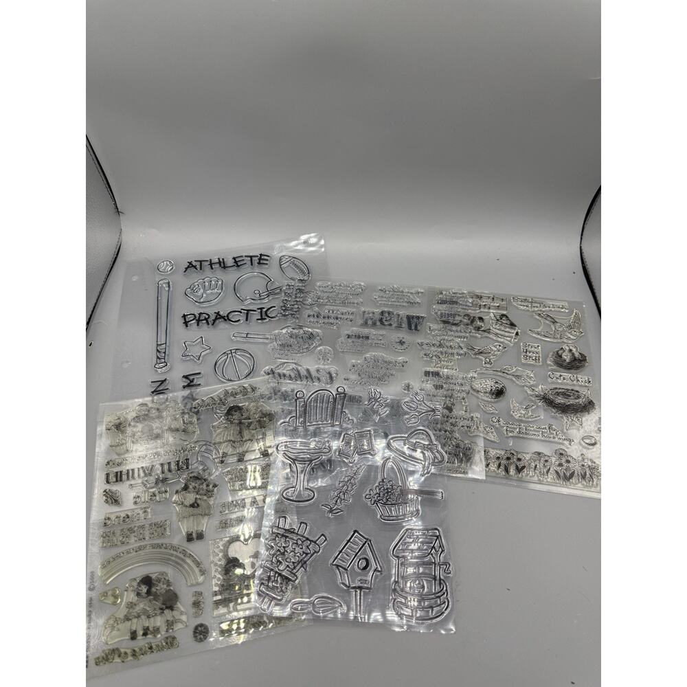 Lot Clear Acrylic Stamps Scrapbooking Card Making Mixed Themes Craft